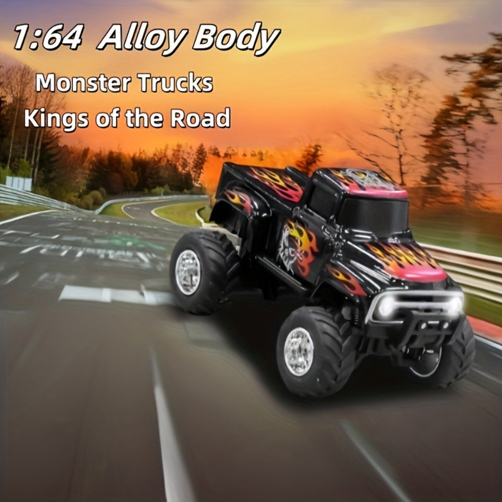Remote Control Car, 1:64 Die-Cast Monster Truck with 2.4GHz Control, LED Headlights and Five Color Options — image 7