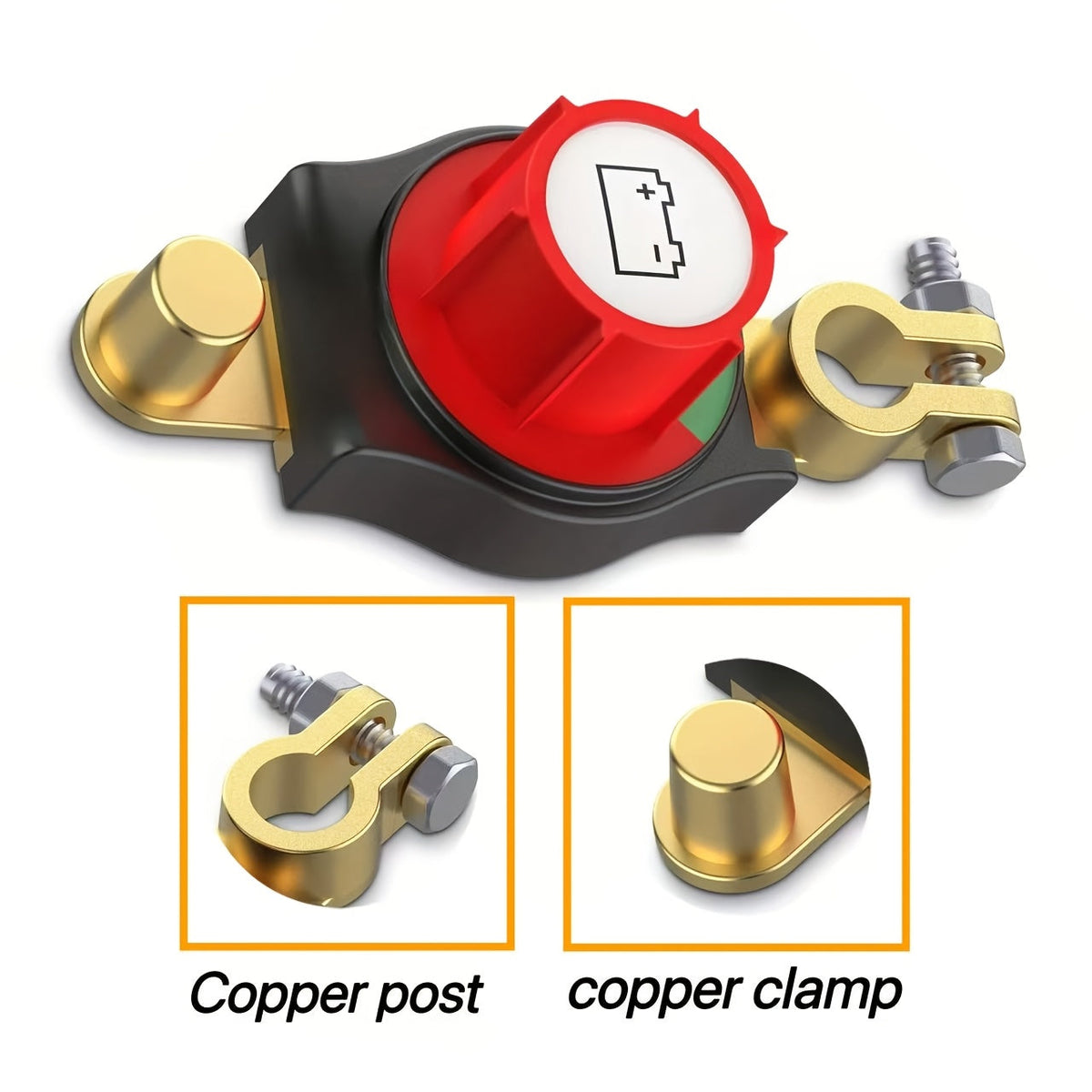 Battery Disconnect Switch 1000A Heavy Duty Manual Lever On/Off Negative Cut-Off with Screw Terminals for Car Truck Boat RV Ma