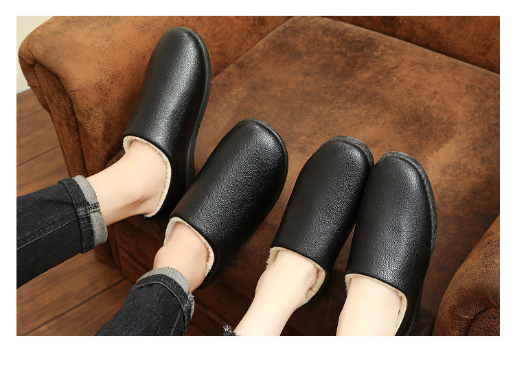 Men's Cotton Non-slip Soft Bottom Leather Surface Waterproof Shoes