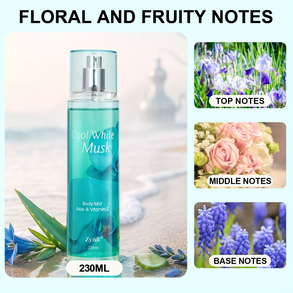 Fragrance Body Mist for Women, Floral, Fruity, Musk & Vanilla Body Spray with Aloe & Vitamin E, 3-8 fl oz — image 13