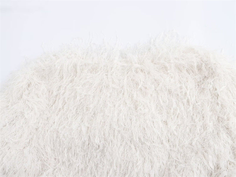 Metallic Color Fringe Trim Jacket Coat For Women