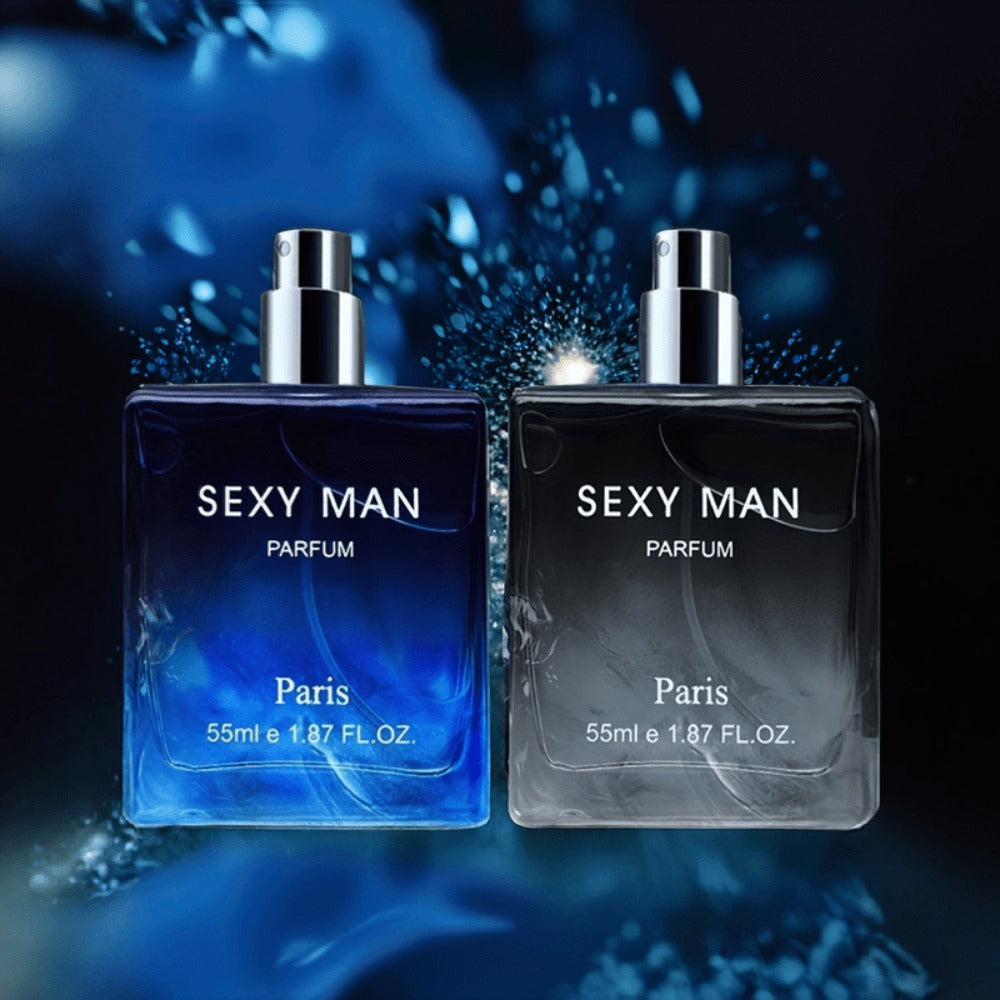 Cologne Spray for Men SEXY MAN Two-Bottle Set with 7054A and 7054B Color Options and Gift Vial — image 2