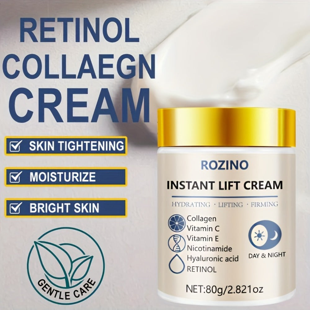 Collagen Niacinamide Face Neck Cream Instant 5-Second Lift Tightening Dark Circles Puffiness ROZINO All Skin Types Sensitive 