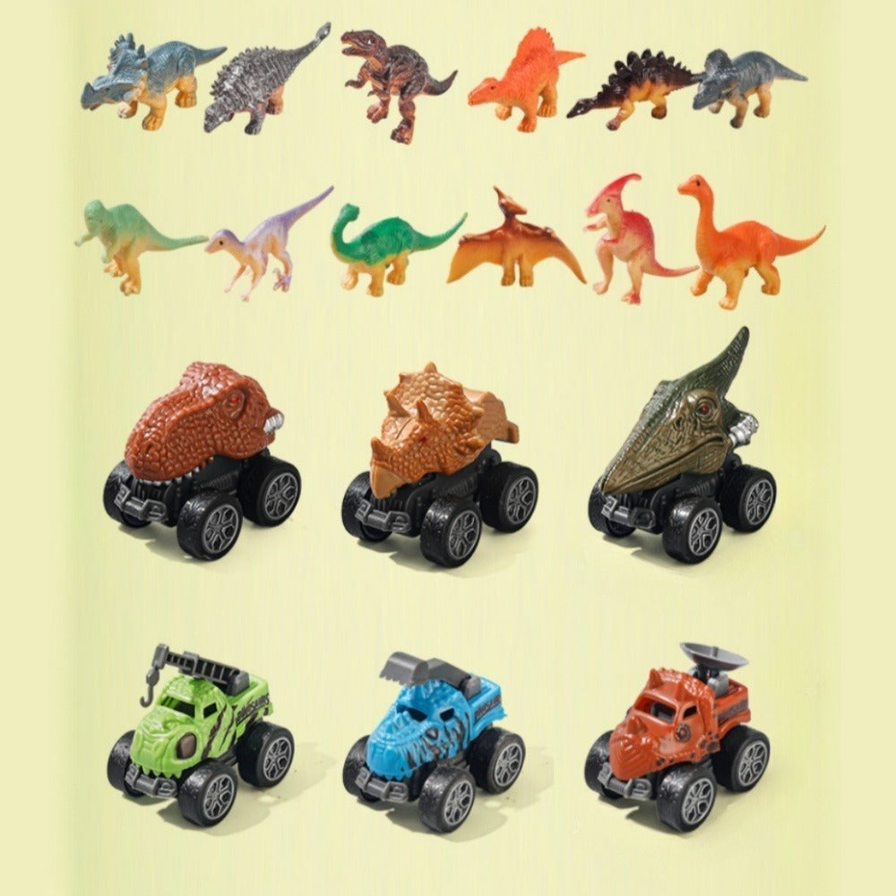 T-Rex Dinosaur Carrier Truck Playset with Mini Cars, Figures and Standard or Upgraded Package Options — image 9