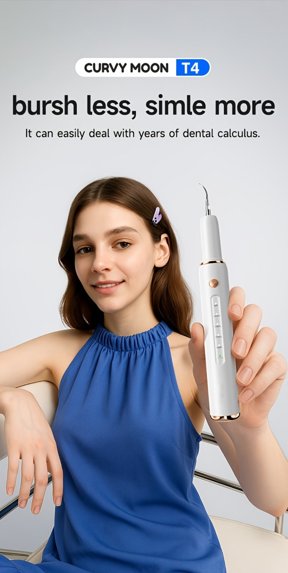 Ultrasonic Tartar Remover Electric Tooth Cleaner 5-Speed IPX6 Waterproof USB Rechargeable Dental Scaler — image 12