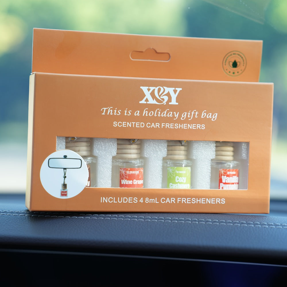 Car Air Freshener X&Y Four-Bottle Hanging Diffuser Gift Set with Eight available Style and Collection Options — image 12