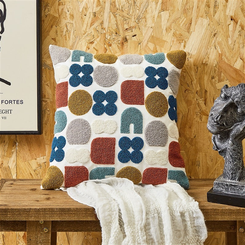 Simple Embroidered Cushion Embroidered Pillow Cover