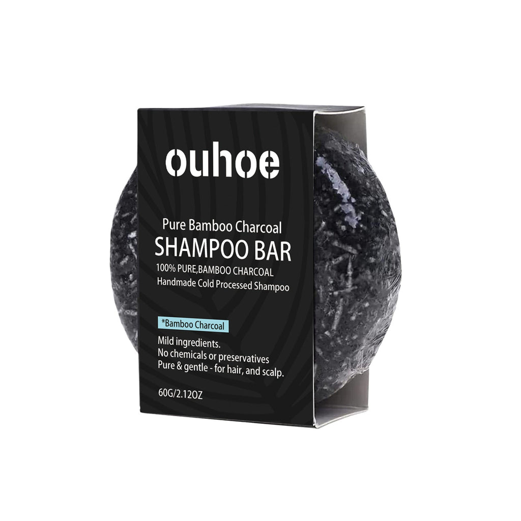 Organic Bamboo Charcoal Shampoo Bar, Deep Cleansing Scalp Strong And Strong Hair Nourishing Repair Improve Dry Shampoo Soap - V.I.P Digital Presence