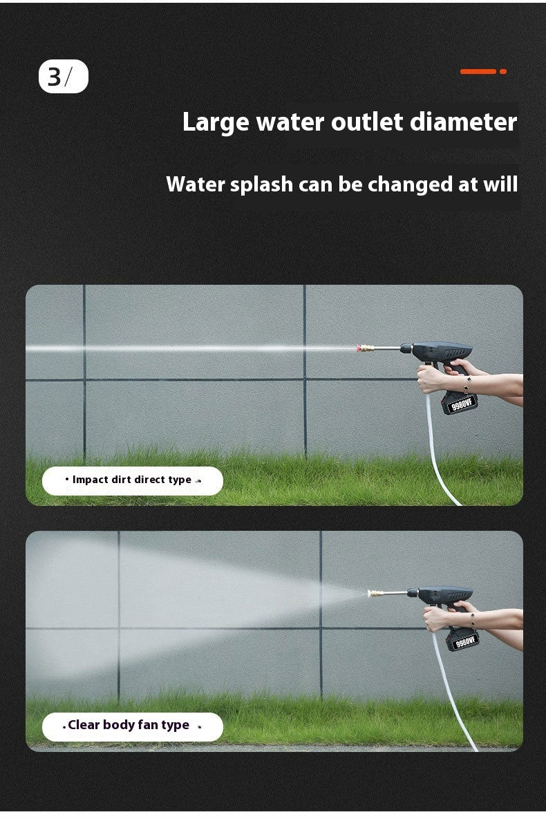 Wireless Lithium Battery Car Washing Gun Portable High Voltage