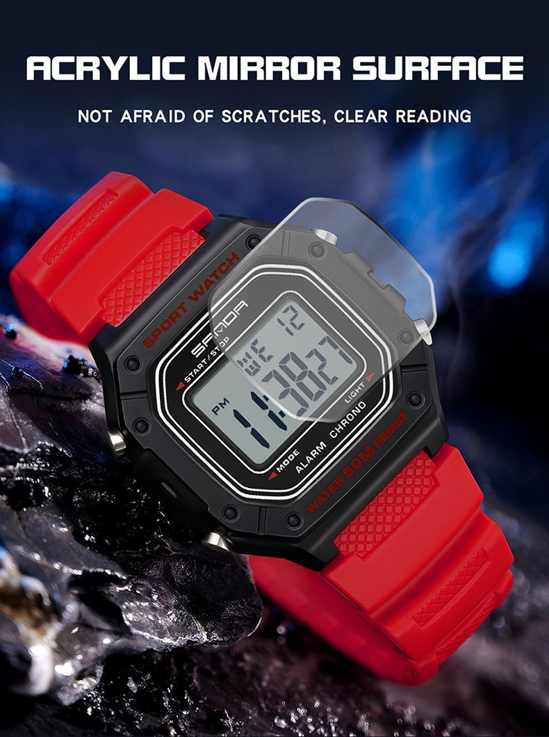 Swimming Waterproof Youth Electronic Watch Simple Alarm Clock