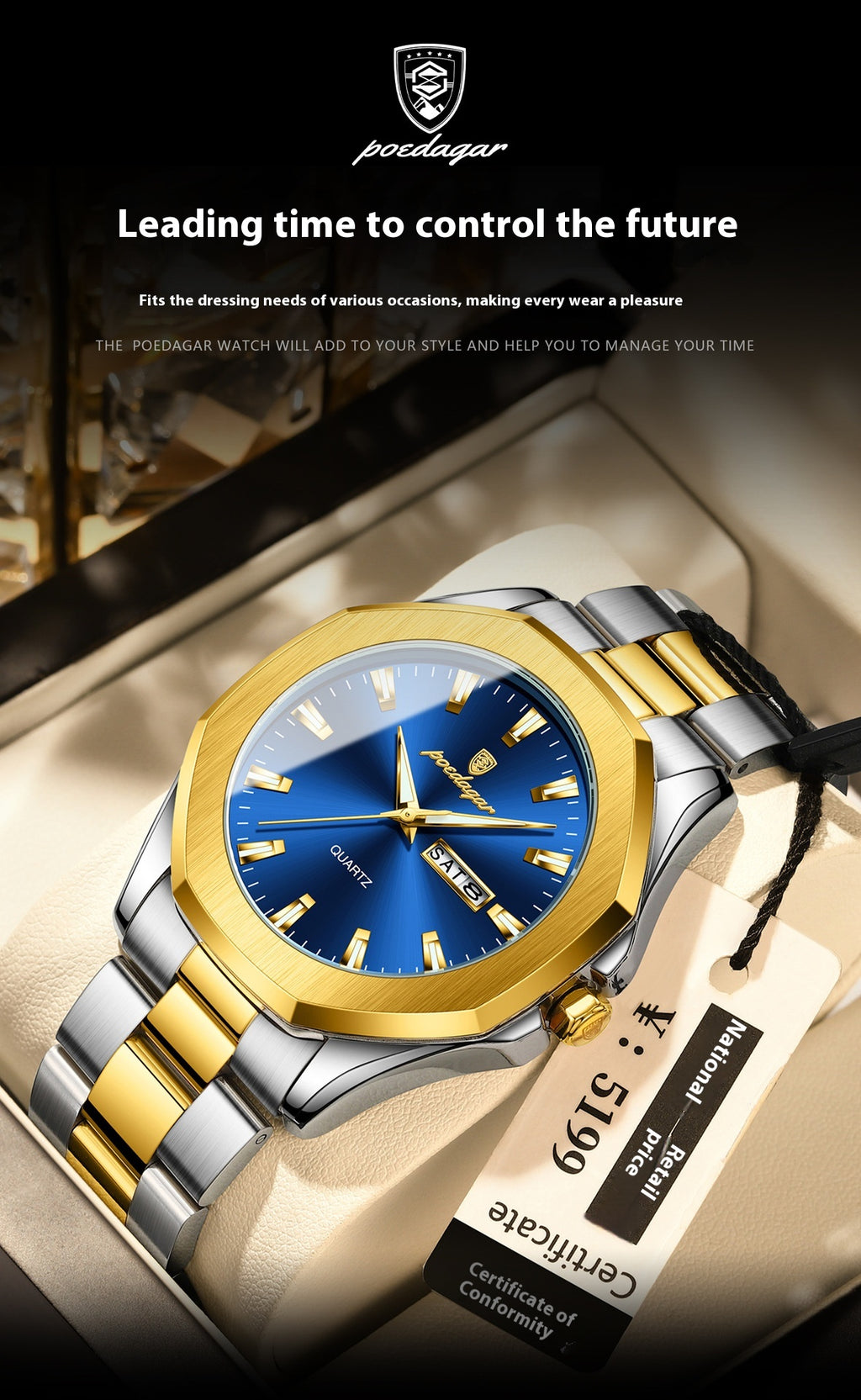 Men's Steel Strap Quartz Watch