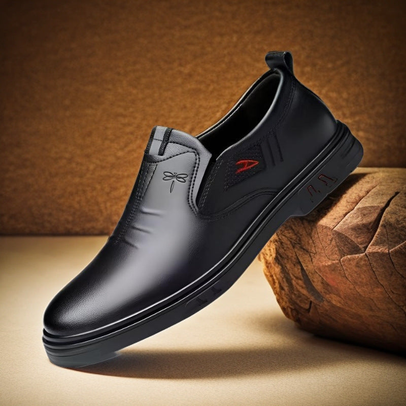 Men's Casual Leather Shoes Slip-on Soft Sole Soft Leather