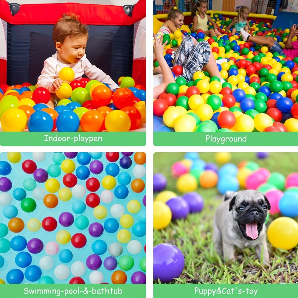 Colorful Plastic Ball Pit Balls for Kids, 100 or 200pcs Vibrant Mixed Color Balls for Ball Pools — image 8