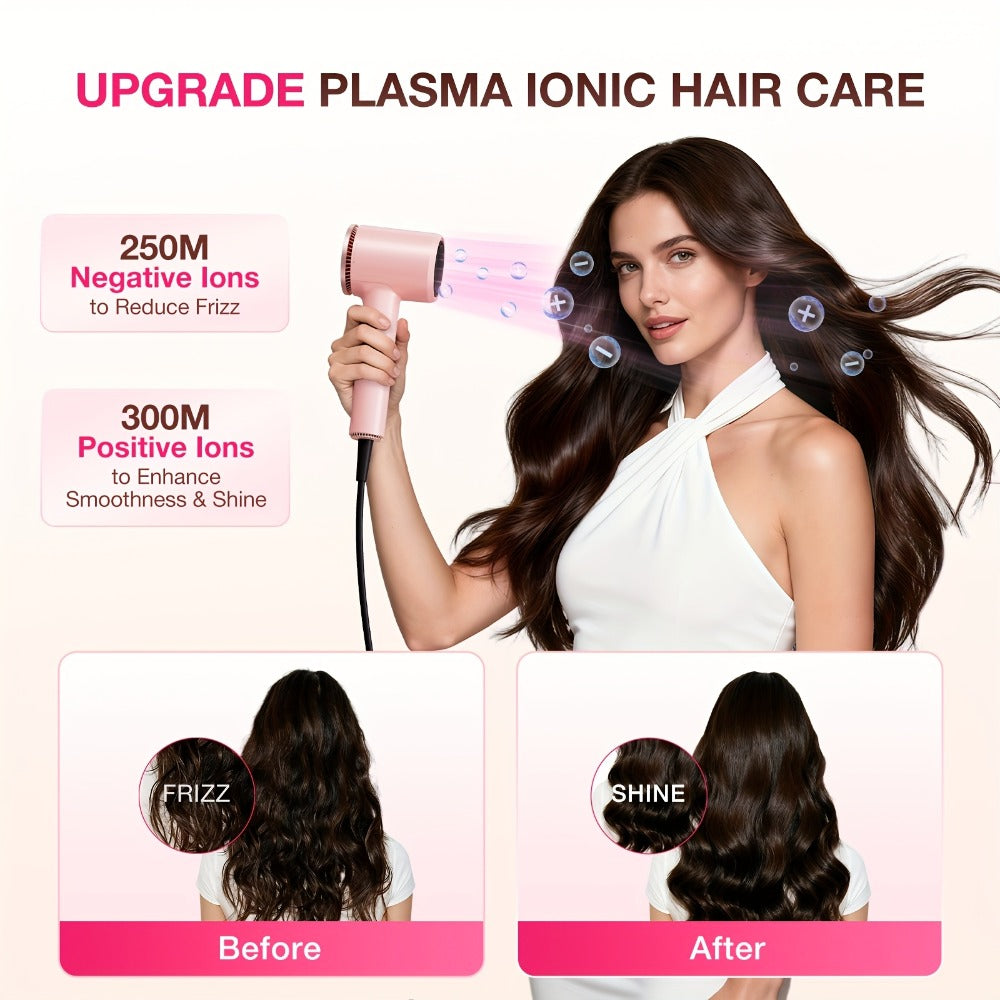 FZ201-Style 1875W Hair Dryer with Circular Rear Intake, Gray or White Finish and Three Pictured Attachments — image 23