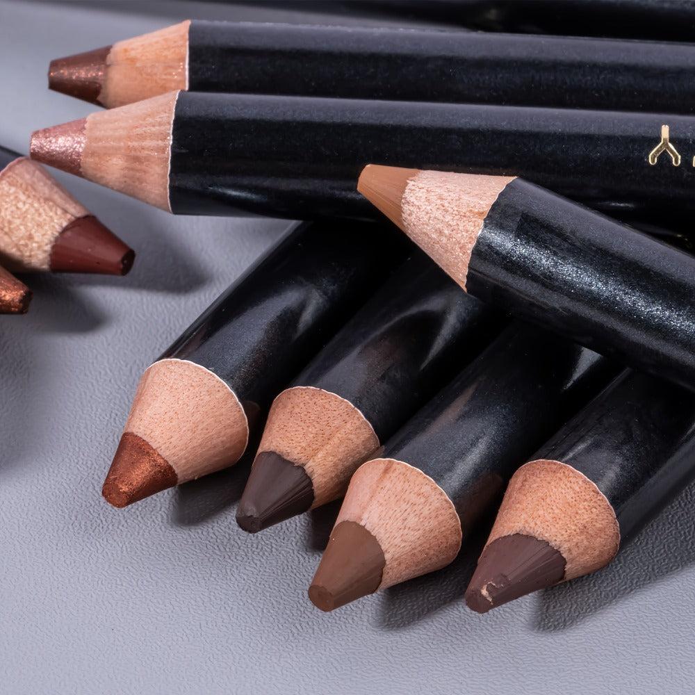 Eyeshadow Pencil Set 12pcs for Women, Matte & Shimmer Thick Stick Foam Eye Shadow Sticks, for Makeup, Travel and Everyday Van