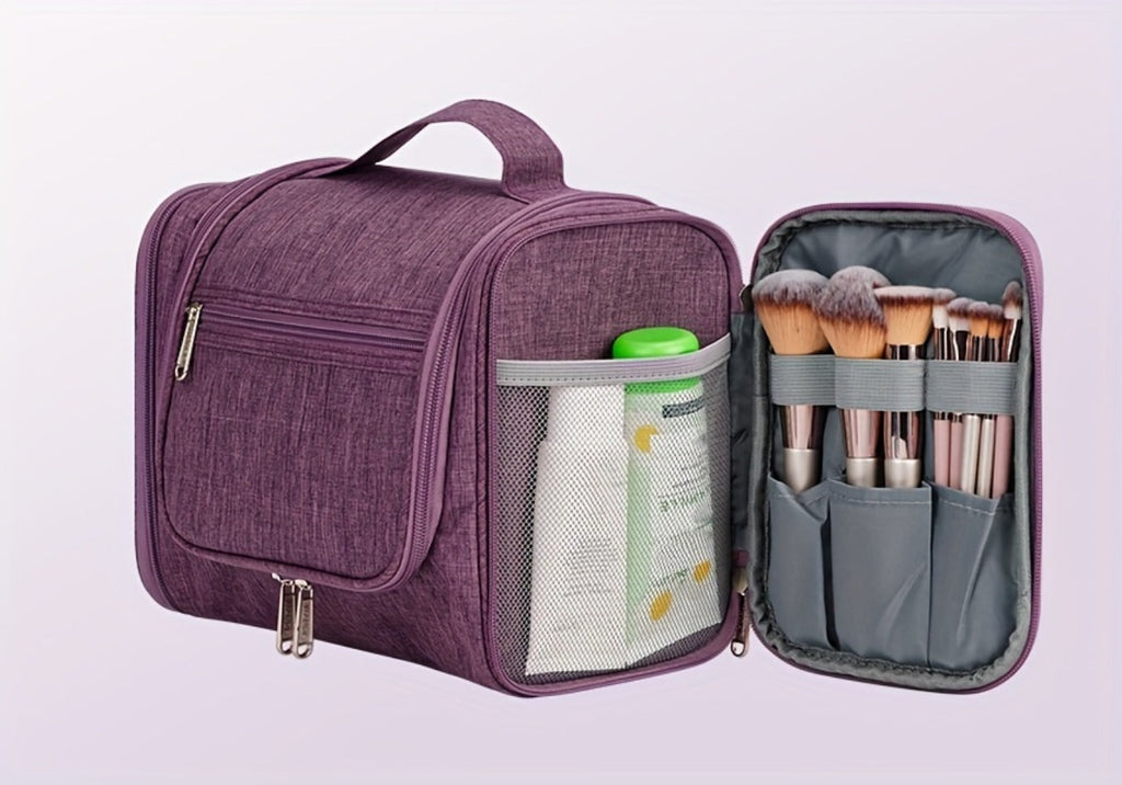 Toiletry Bag, Hanging Multi-Pocket Shower Organizer Metal Hook, Carry Handle and Seven Print — image 21