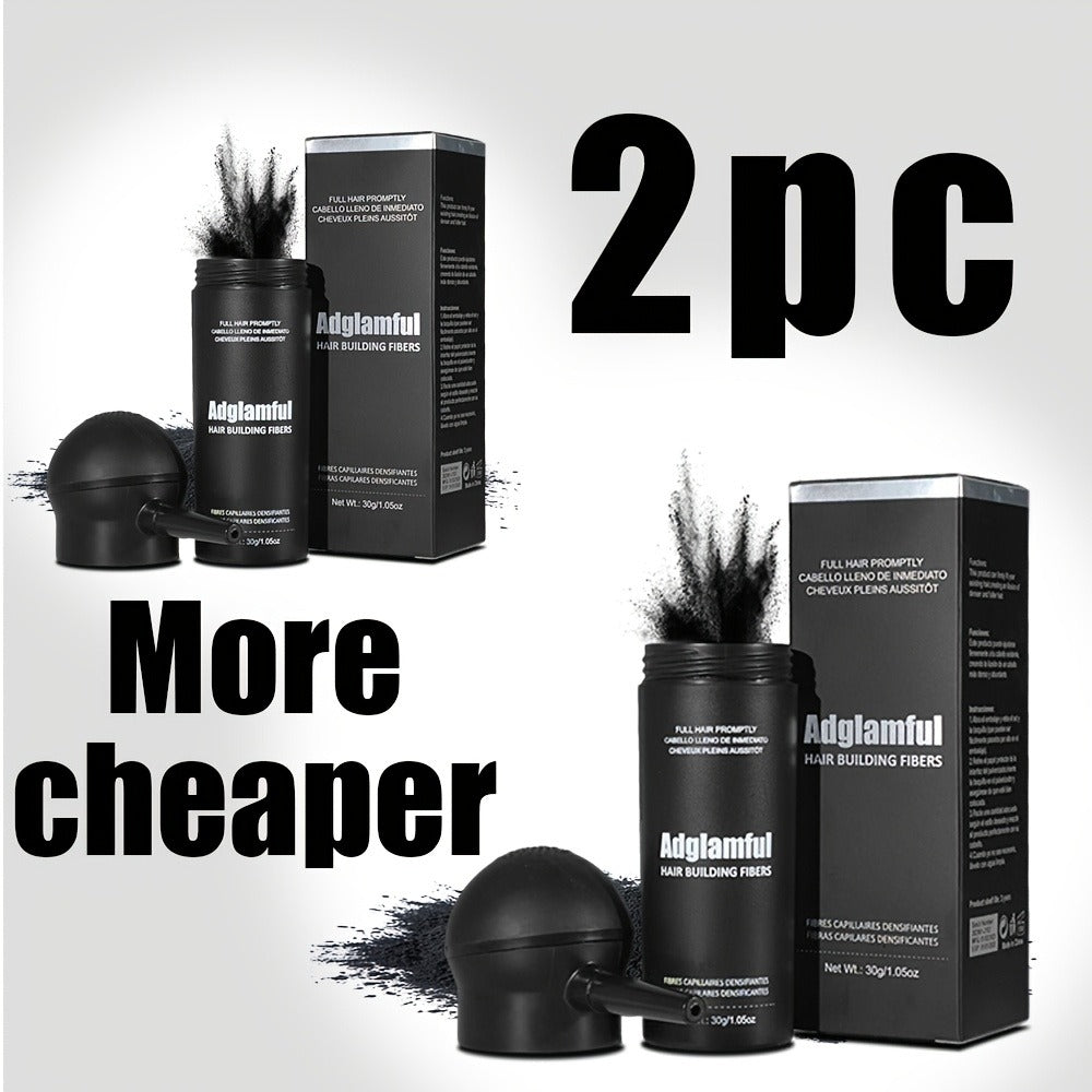 Hair Volumizing Fibers 2-in-1 Kit 30g x 2pcs - Instant Volume for Thinning & Sparse Hair, Fills Part Lines & Hairlines — imag