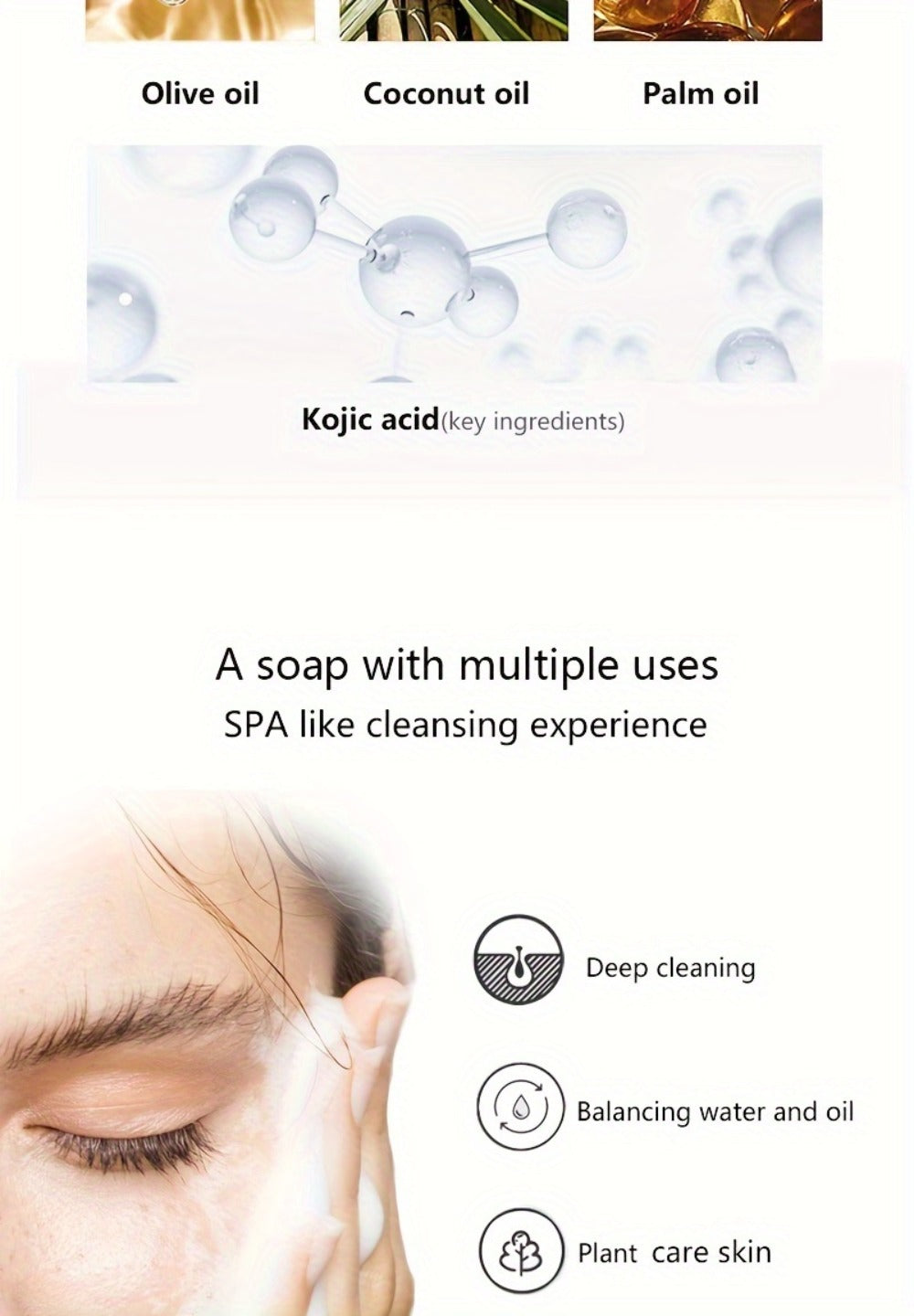 Kojic Acid Brightening Bar Soap 6-Pack – Rose Extract & Glycerin Formula for Dark Spots, Oil Control & Even Skin Tone | Moist
