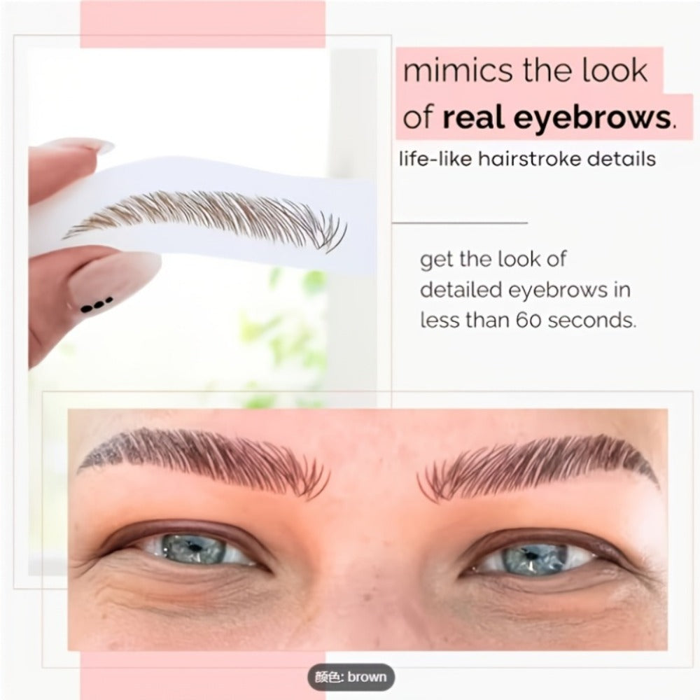 6D Eyebrow Tattoo Stickers Waterproof 8 Pcs for Women Girls, for Temporary Body Art, Festivals and Costumes — image 10