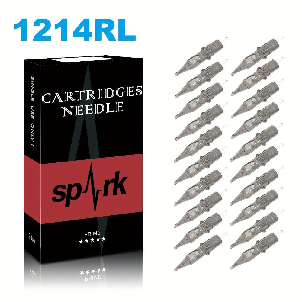 Tattoo Cartridge Needles with SPARK Label, 20-Piece Box and 24 Retained RL RS CM M1 Model Choices — image 22