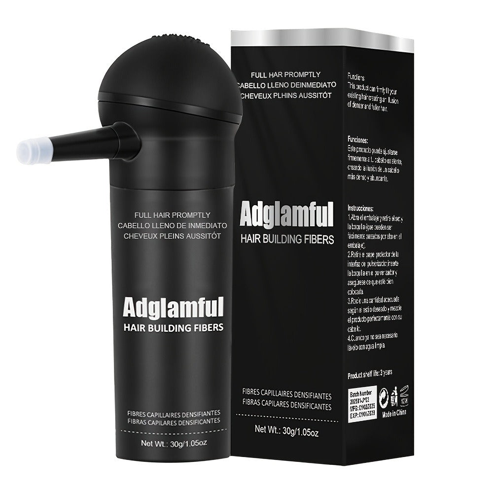 Hair Fiber Powder Kit with Tall Container and Directional Spray Applicator in Medium Brown or Black — image 8