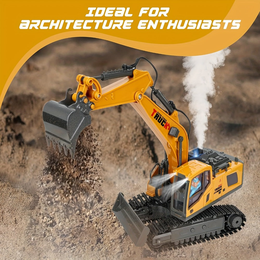 RC Excavator 120-Minute Battery Life Metal Shovel LED Lights with the Listed Color, Size or Set Options for Everyday Use — im
