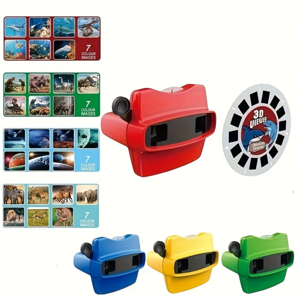 3D Slide Viewer Toy for Kids Ages 3+, Screen-Free Sideshow Projector with Space Ocean Animals Dinosaurs Slides — image 2