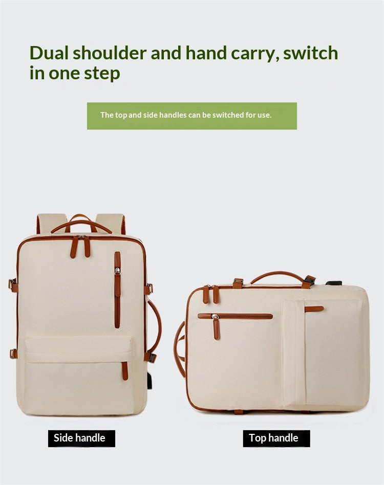 Business Travel Laptop Bag With Dual-Shoulder USB Charging Port