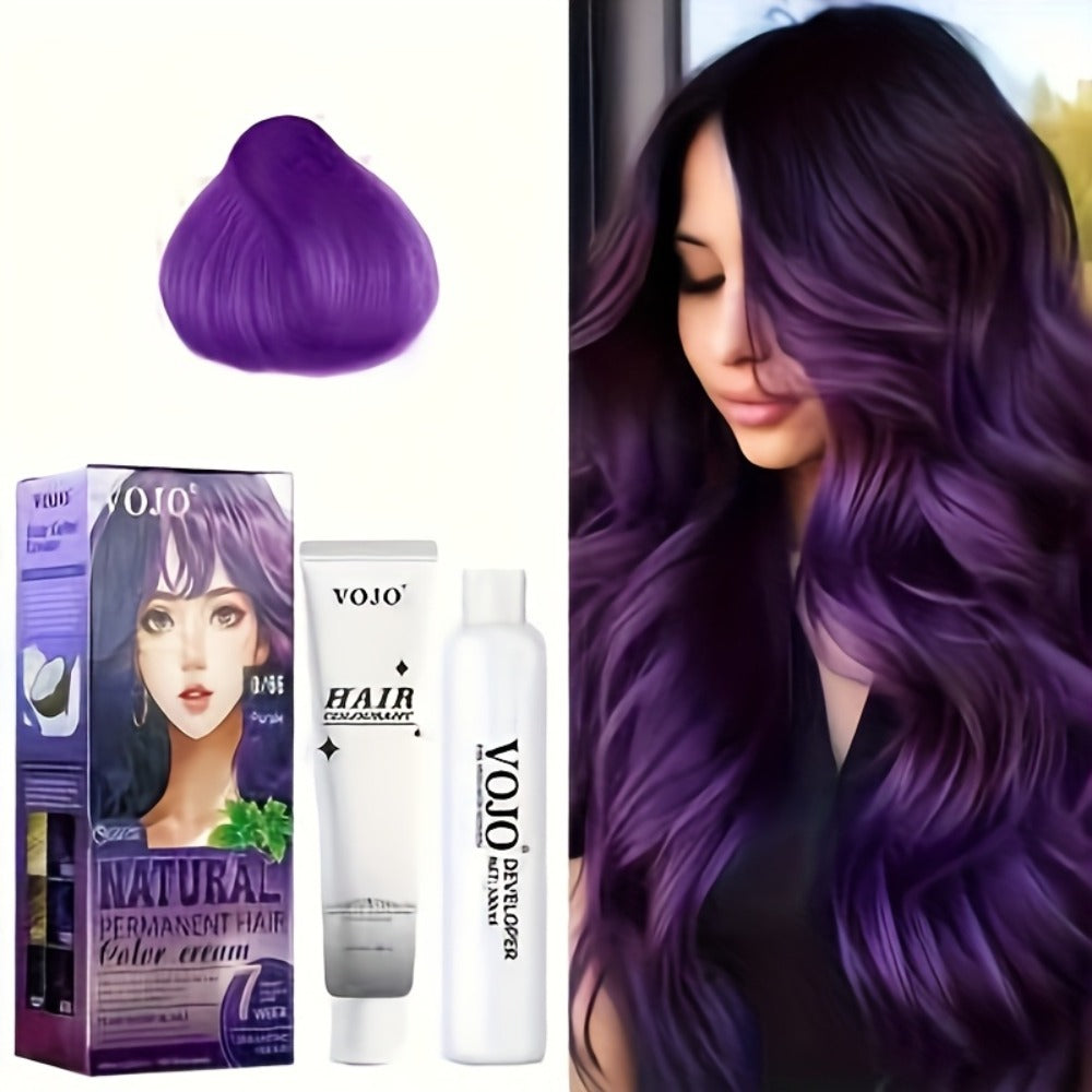 Permanent Hair Dye Kit 12 Vibrant Colors with Developer & Applicator Tools Bleach Blonde Ash for Bath Time, Home Spa and Pers