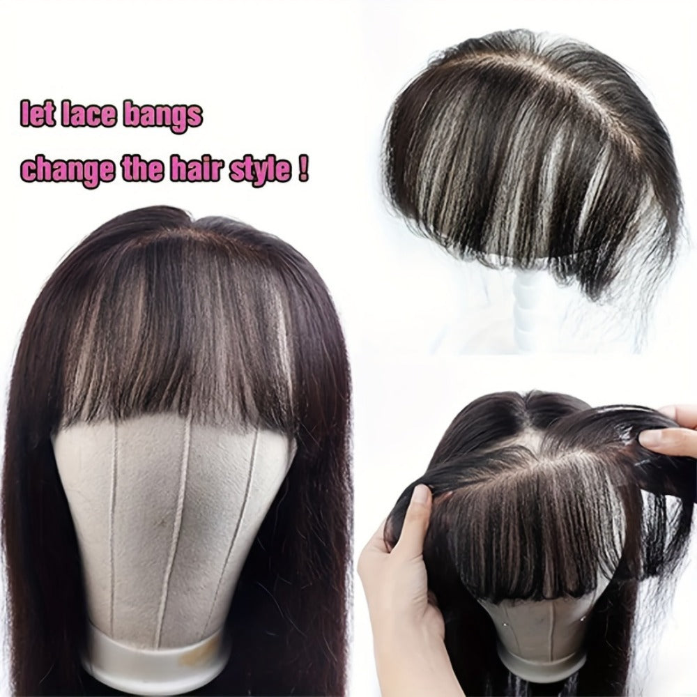 Hair Accessories 6x1 HD Lace Hairline Piece with Six-Inch Human Hair Fringe in Natural Color — image 9