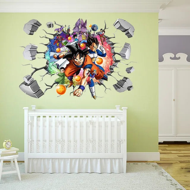 Riman Dragon Ball 3D Wall Sticker Corridor Layout Decorative Sticker Super Saiyan Cartoon DIYSticker Son Goku Children's ToyGift - V.I.P Digital Presence