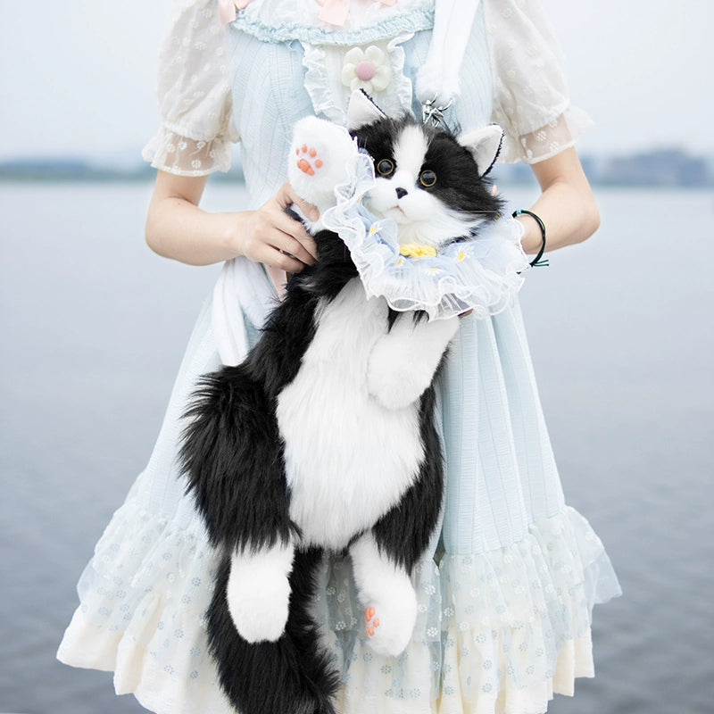 Handmade plush cat backpacks: super cute, trendy. Great bday gifts or toys, doubles as a cat - themed shopping bag!