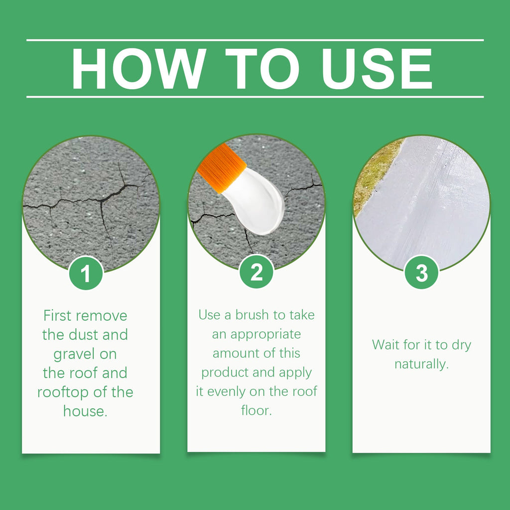 Weather-resistant roof sealing waterproof coating, home tile floor cracks waterproof and leakproof repair