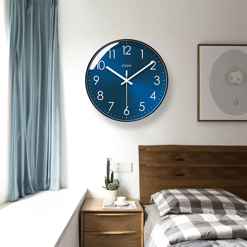 Brand - new 10/12 - inch modern wall clock. Its silent quartz makes it perfect for living rooms.