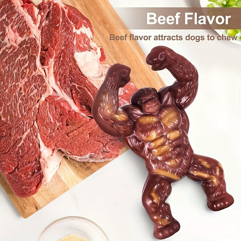 Textured Flexing Figure Dog Chew Toy in Brown, Approx. 6.77 Inches Tall for Medium or Large Dogs — image 8