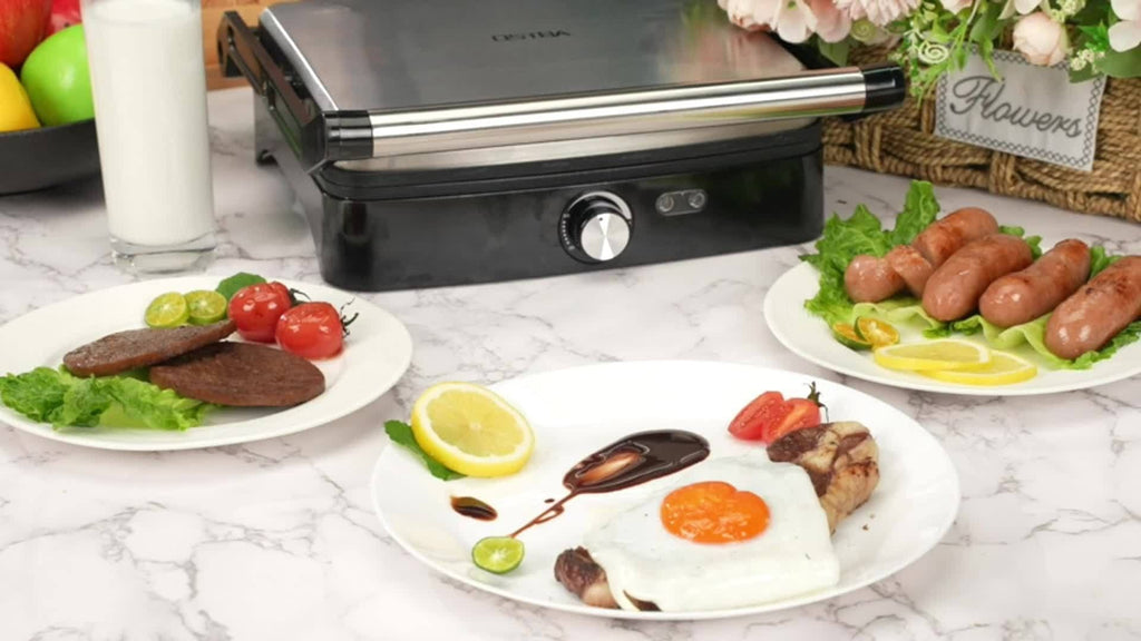 Panini Press Grill Indoor Sandwich Maker 4 Slice, Non-Stick 1200W Electric Grill with Temperature Control — image 10