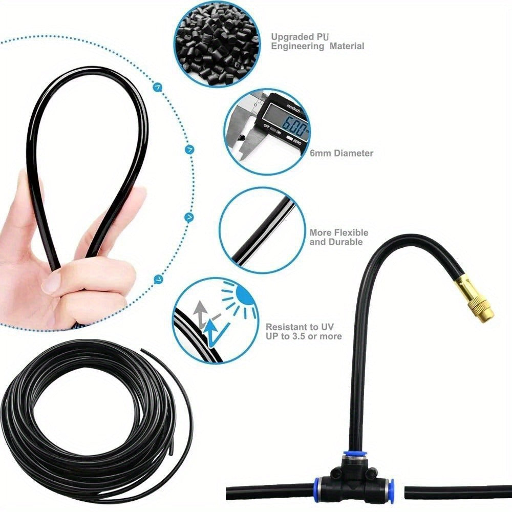 Garden Sprinkler Kit Rotating Copper Nozzle Automatic Irrigation System for Lawn Balcony Misting — image 9