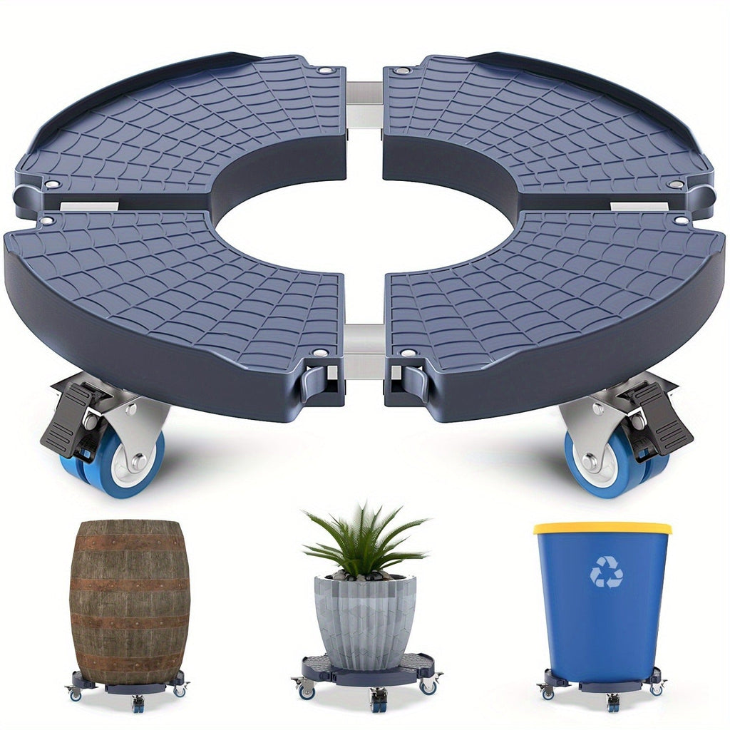 Plant Stand with Wheels 440 lbs – Adjustable 15-22" Heavy Duty Pot Roller with Lockable Swivel Casters for Indoor & Outdoor P