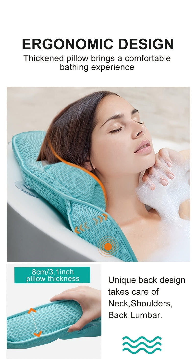 Full-Body Bathtub Cushion in 60 × 21.7-Inch Size with Aqua Mesh, Raised Headrest and Lumbar Pad — image 10