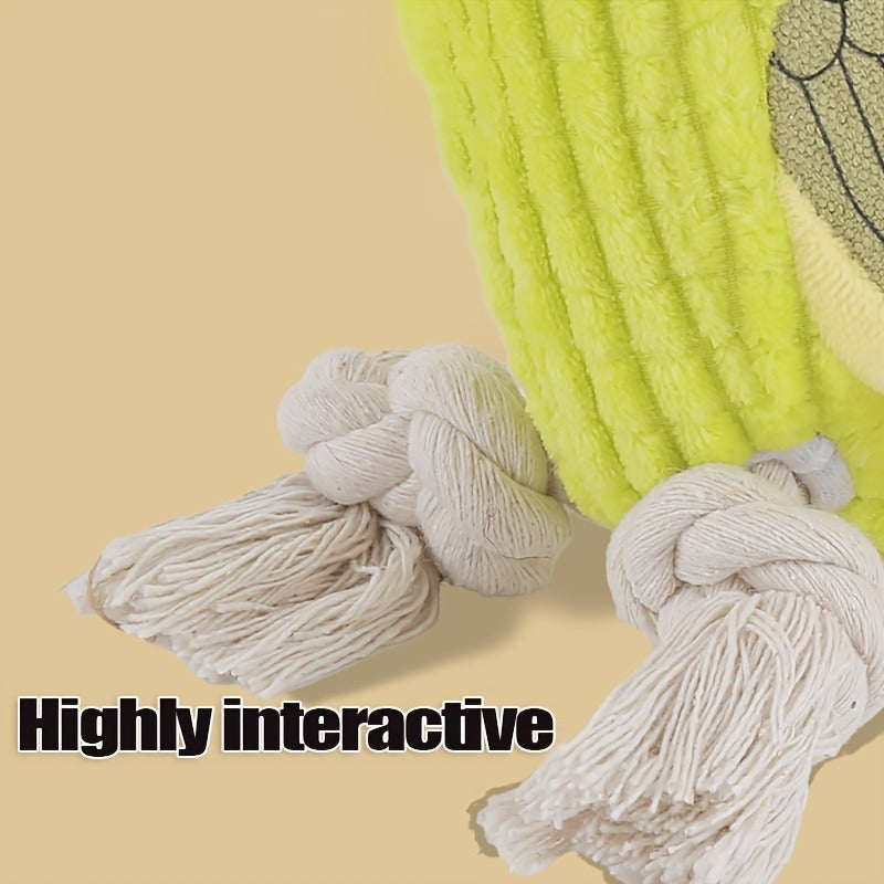 Dog Toy Plush Rope Animal-Print Squeaker Set with Random 6, 8 or 10-Piece Options and No Batteries — image 6