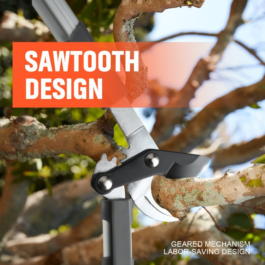 Long Reach Pruning Shears 18-38 Inch Extendable – Non-Stick Steel Blades Cut 2" Branches, Shock-Absorbing Handle — image 29