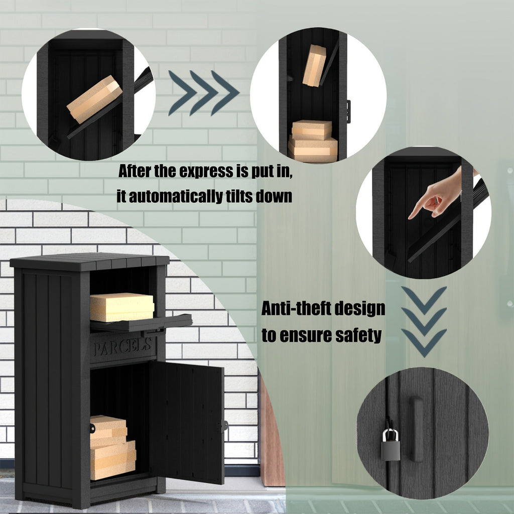 Lockable Outdoor Storage Box Waterproof Package Delivery Porch — image 9