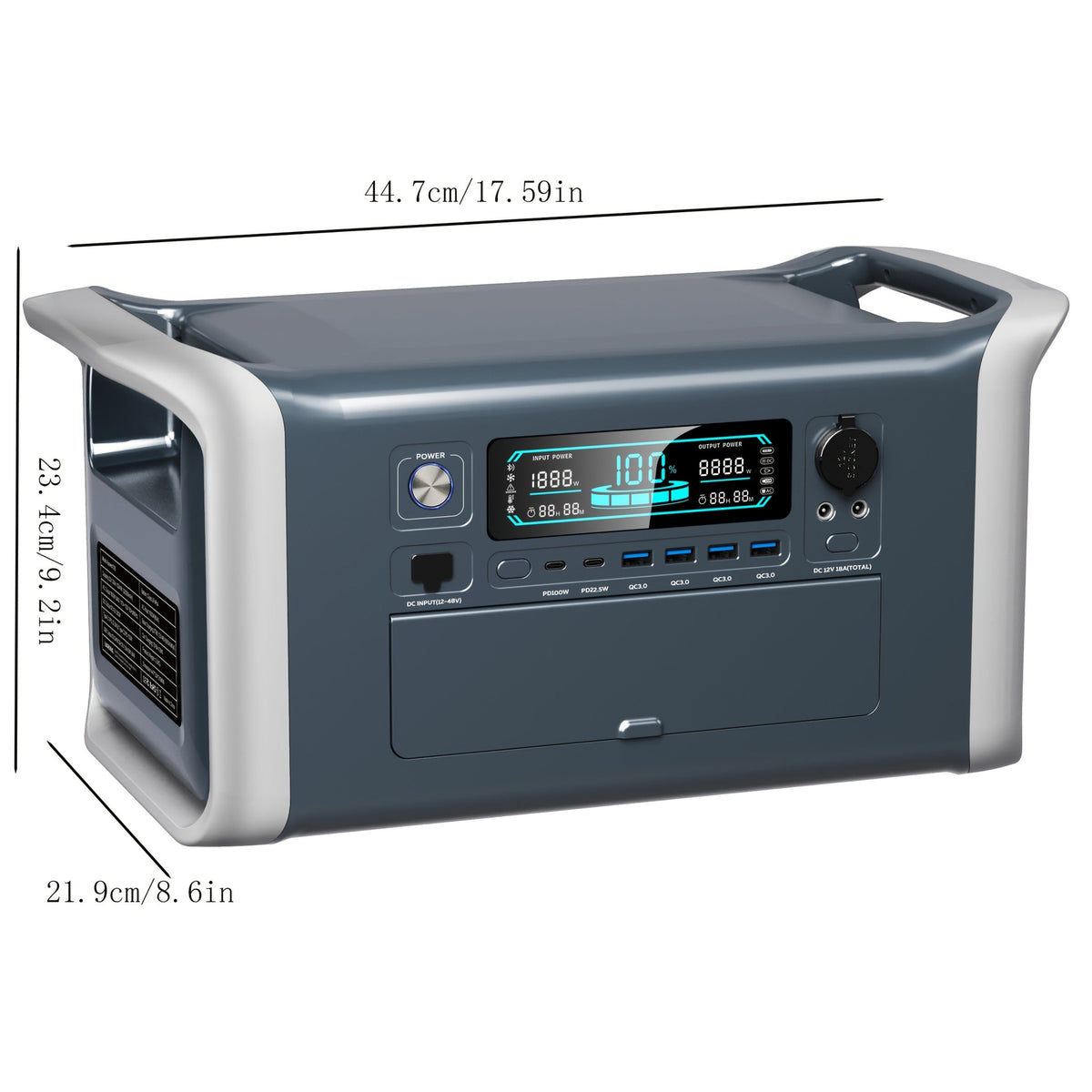 Portable Power Station 1024Wh LiFePO4 Solar Generator - UPS Backup Battery with AC 110V, DC, USB — image 8