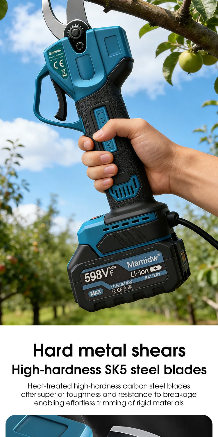 Cordless Electric Pruning Shears for Makita 18V - SK5 Blade, 1.18" Cut, Pure Copper Motor for Garden, Patio and Yard Use — im