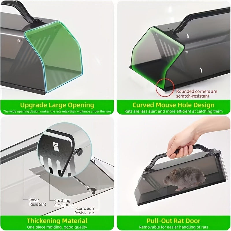Mouse Trap Live Catch – Transparent Continuous Capture Rodent Trap for Indoor Home, Kitchen, Garage & Outdoor Use — image 10