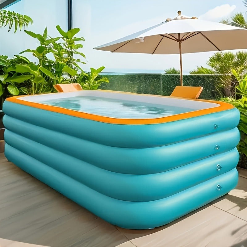 Inflatable Swimming Pool for Family Adults Kids, Large Above Ground Outdoor Backyard Pool for Garden, Patio and Yard Use — im