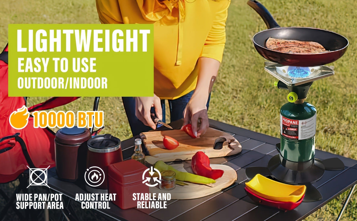 Backpacking Stove Bottletop Propane, Hotdevil HD-5005 Camping Stove with Instant Ignition, Propane & MAPP Gas Compatible — im