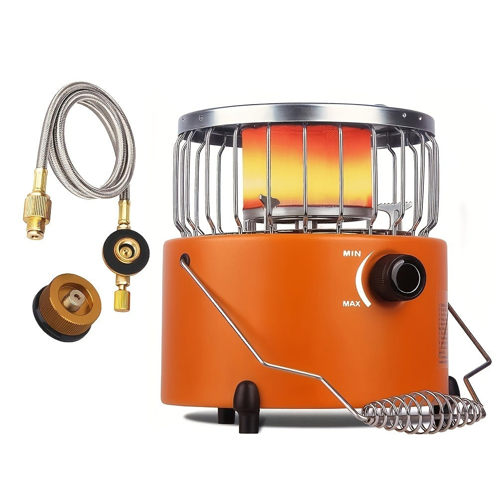 Portable Propane Heater Stove 2-in-1 Camping Gas Stove & Heater 3680-9000 BTU with Ignition, Stainless Steel — image 11