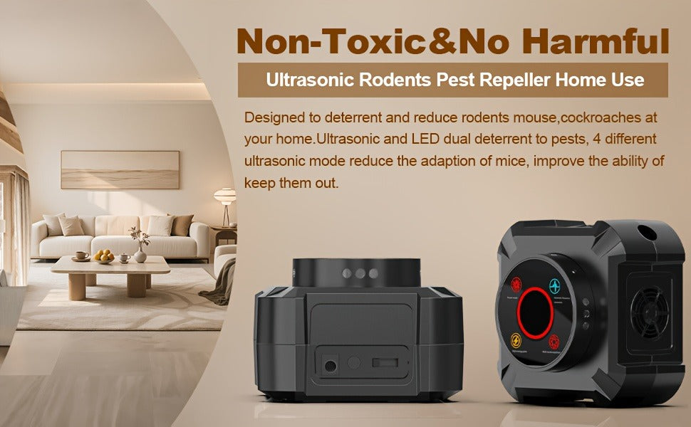 Four-Mode Ultrasonic Pest Control Device with 12 LED Strobes, Independent Switches and One or Two-Pack Options — image 9