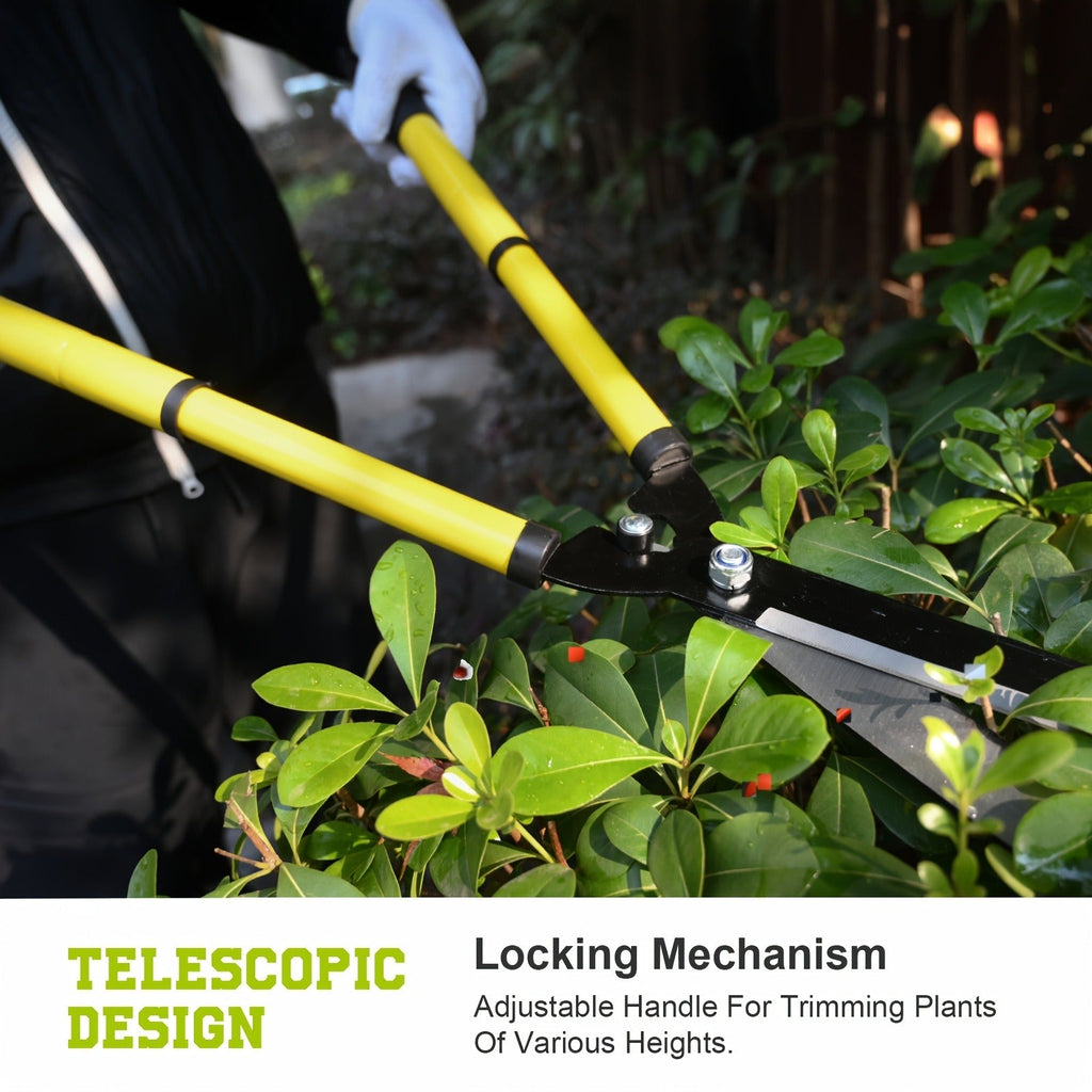 Extendable Pruning Shears 22-27.5 Inch – SK5 Steel Blades Cut 2.5" Branches, Shock-Absorbing Ergonomic Handle — image 8